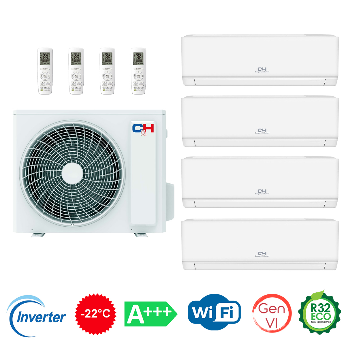 CHML-U28NRK4 + 4 внутренних блока