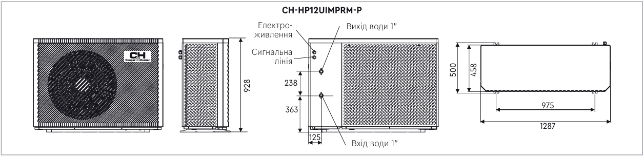 габаритные размеры CH-HP12UIMPRM-P