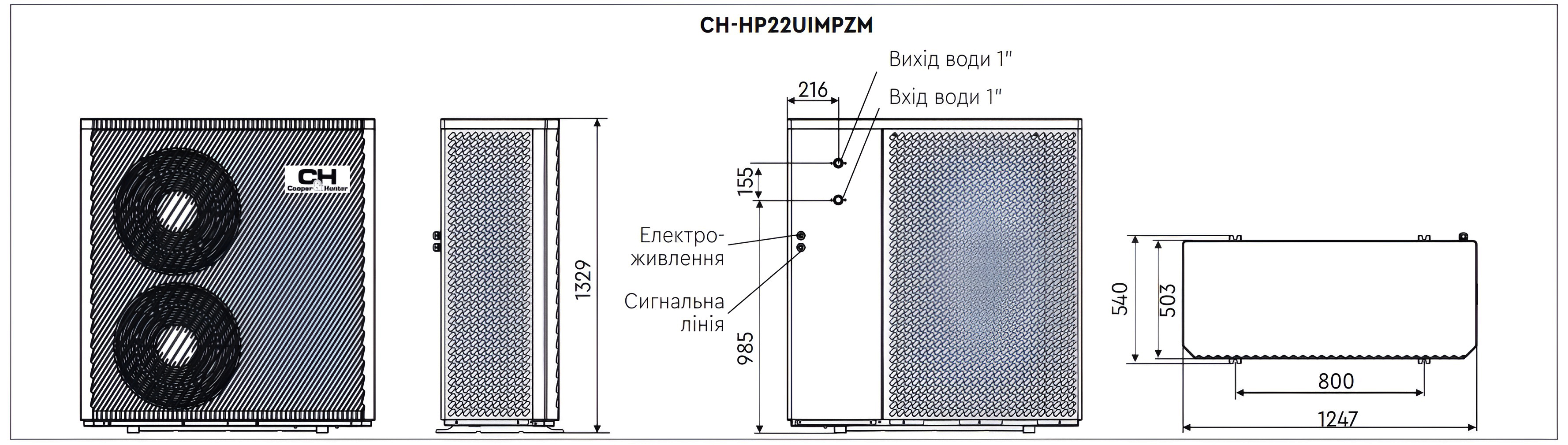 CH-HP28UIMPZM размеры